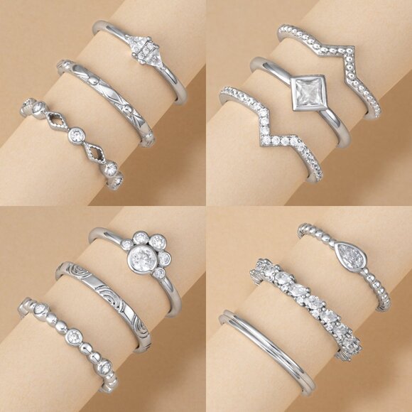 Charmed Aroma Wildest Dreams - 3 piece Boho ring collection, size 6 - Picture 2 of 4